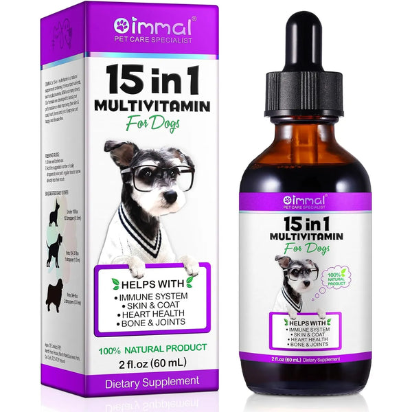 Gotas Multivitamínicas 15 En 1 Para Perros Con Glucosamina Salud Articulaciones Piel Y Pelaje