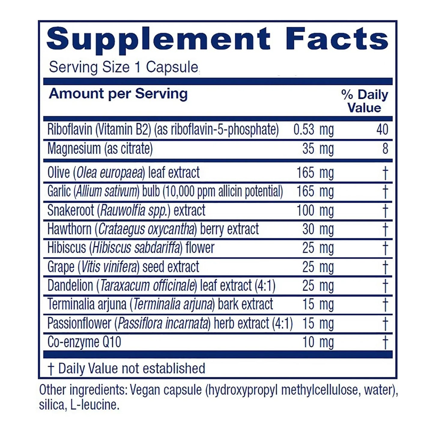 Rauwolfia Extra Suplemento Cardiovascular Vegano 90 Capsulas