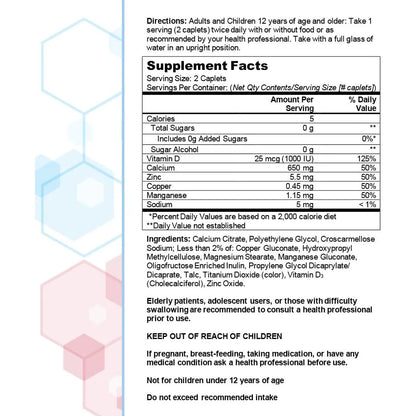 Citracal Maximum Plus 650 Mg Con Vitamina D3 180 Caps Suplemento Para Huesos Fuertes