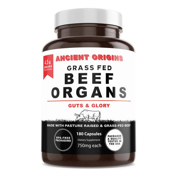 Capsulas De Organos De Carne Alimentados Con Pasto 4500 Mg 180 Pildoras Nutricion Ancestral