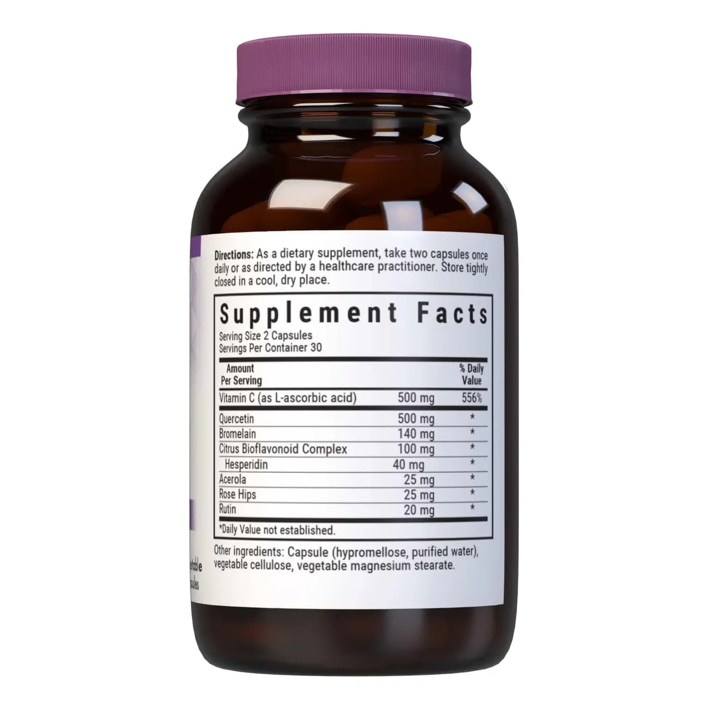 Capsulas De Quercetina Con Vitamina C Apoyo Inmunologico Antioxidante Vegano