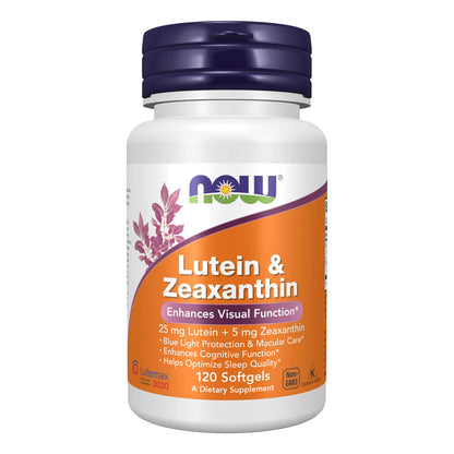 Now Suplementos Luteina Y Zeaxantina 25 Mg 5 Mg 120 Capsulas Blandas