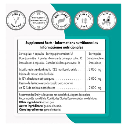 Extracto Natural De Árbol De Masilla 2000 Mg Diaria Para Salud Intestinal Supersmart 60 Cápsulas