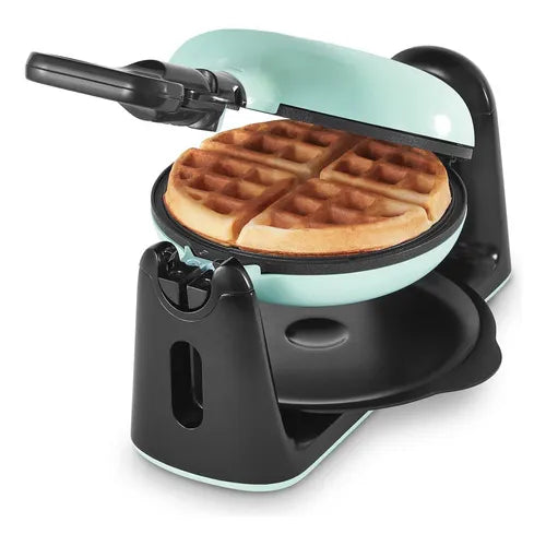 Dash Gofrera Belga Flip Antiadherente Color Aqua Para Gofres Perfectos