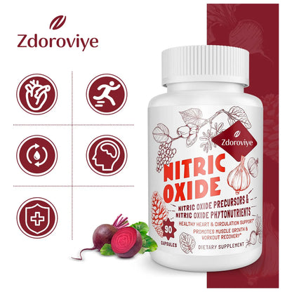Suplemento De Óxido Nítrico 13 En 1 2255 Mg Para Corazón Y Energía 90 Cápsulas