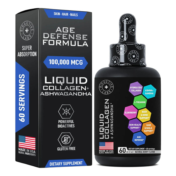 Colageno Liquido Con Ashwagandha Para Piel Radiante Cabello Fuerte Y Bienestar