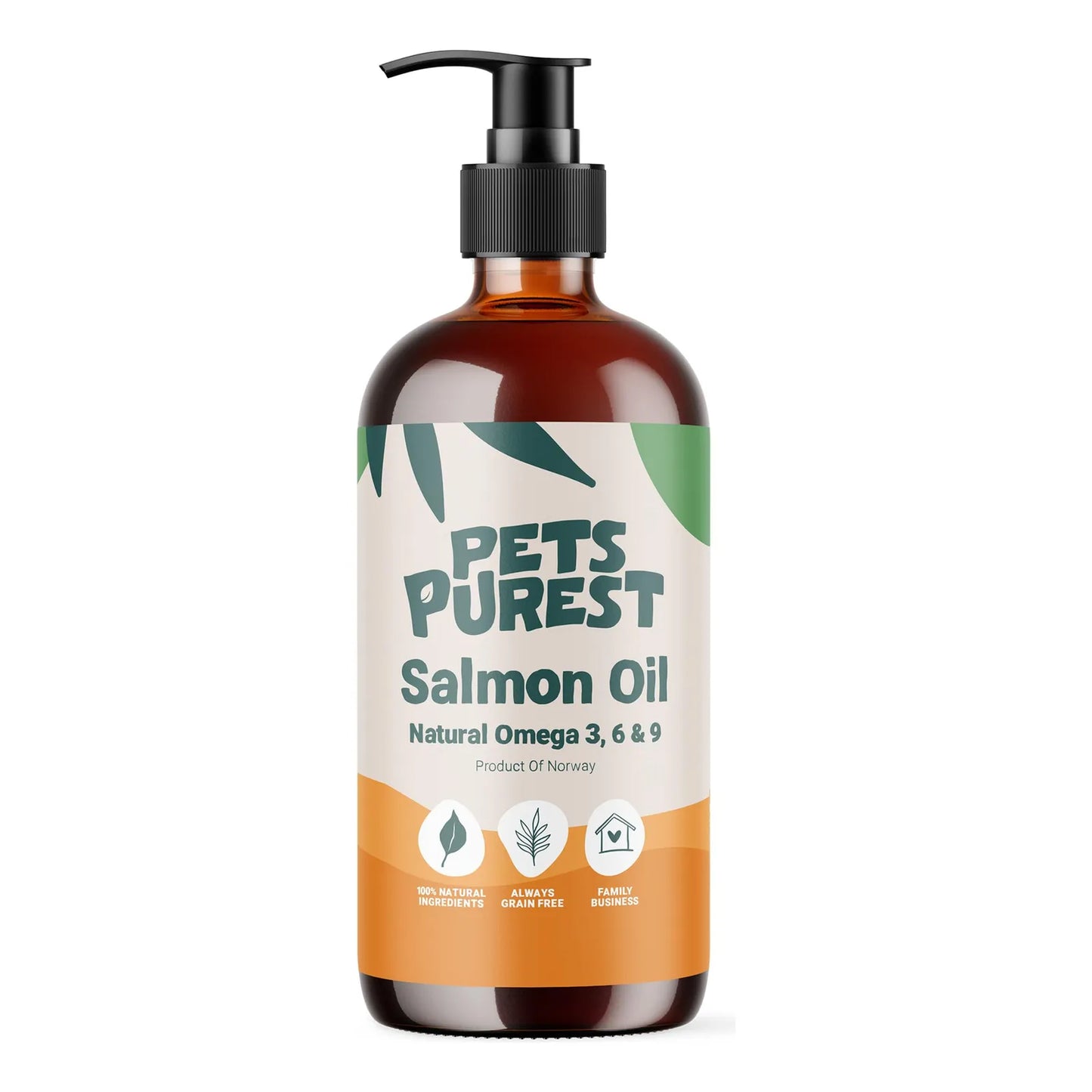 Aceite Natural De Salmón Para Mascotas 32 Onzas 100% Puro Om