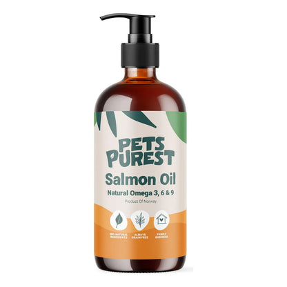 Aceite Natural De Salmón Para Mascotas 32 Onzas 100% Puro Om