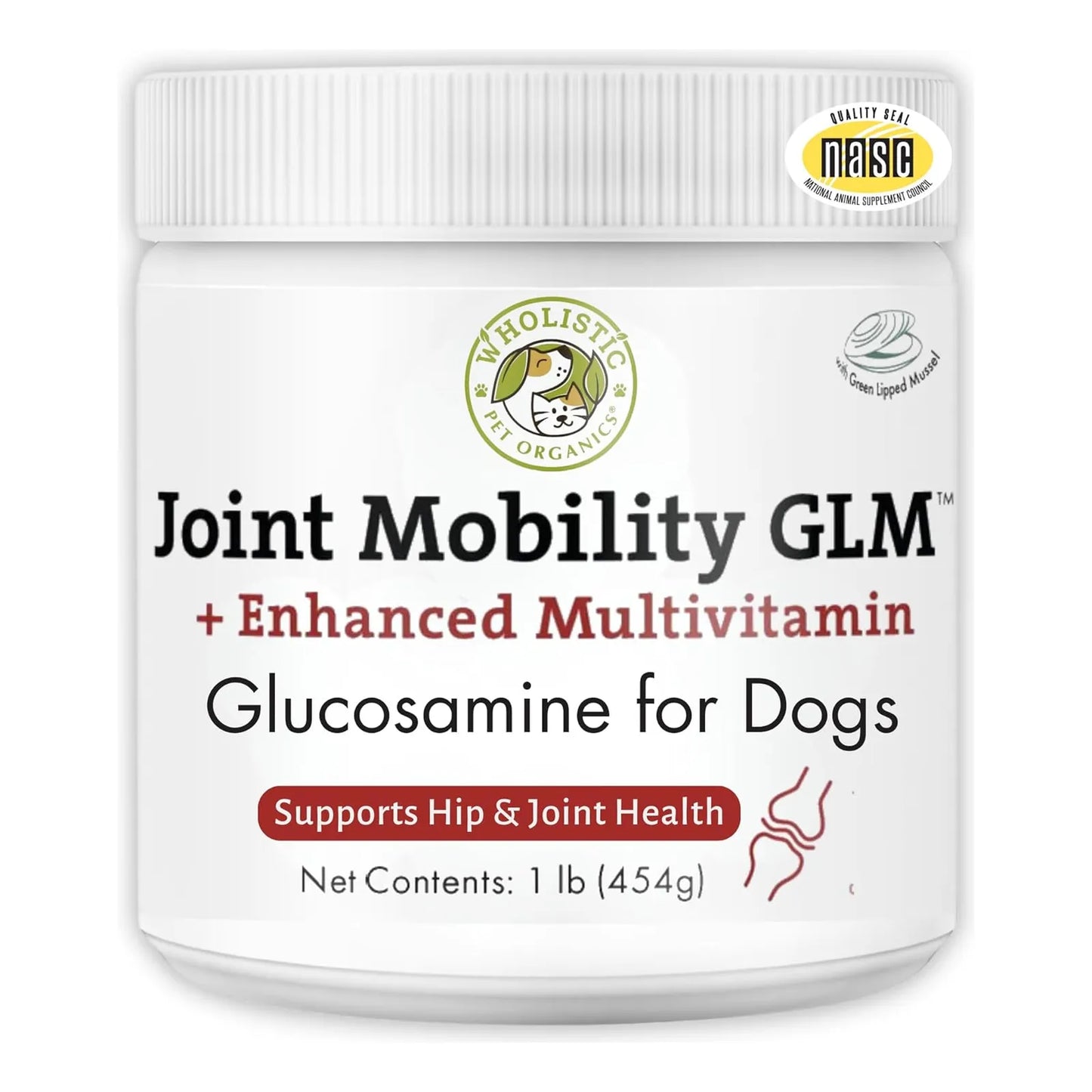 Suplemento Wholistic Pet Organics Movilidad Articular Con Mejillon De Labios Verde Para Perros Alivia Dolor Y Rigidez