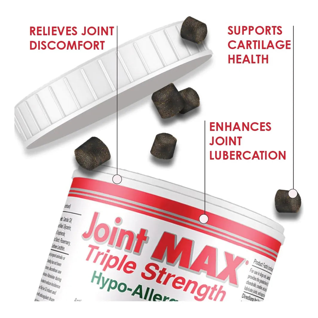 Masticables Hipoalergénicos Para Perros Con Glucosamina Condroitina Y MSM Triple Strength