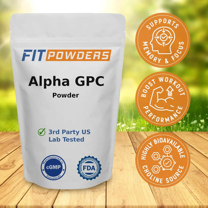 Alpha GPC Polvo 125g Enfoque Memoria Preentreno Vegano Sin Omg