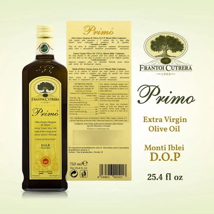 Aceite De Oliva Extra Virgen Prensado En Frío DOP Siciliano Frantoi Cutrera Primo 25.4 Oz