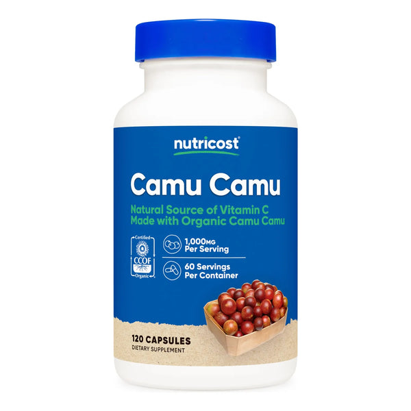 Camu Camu 1000 Mg 120 Cápsulas Orgánicas Certificadas Ccof Sin Gluten