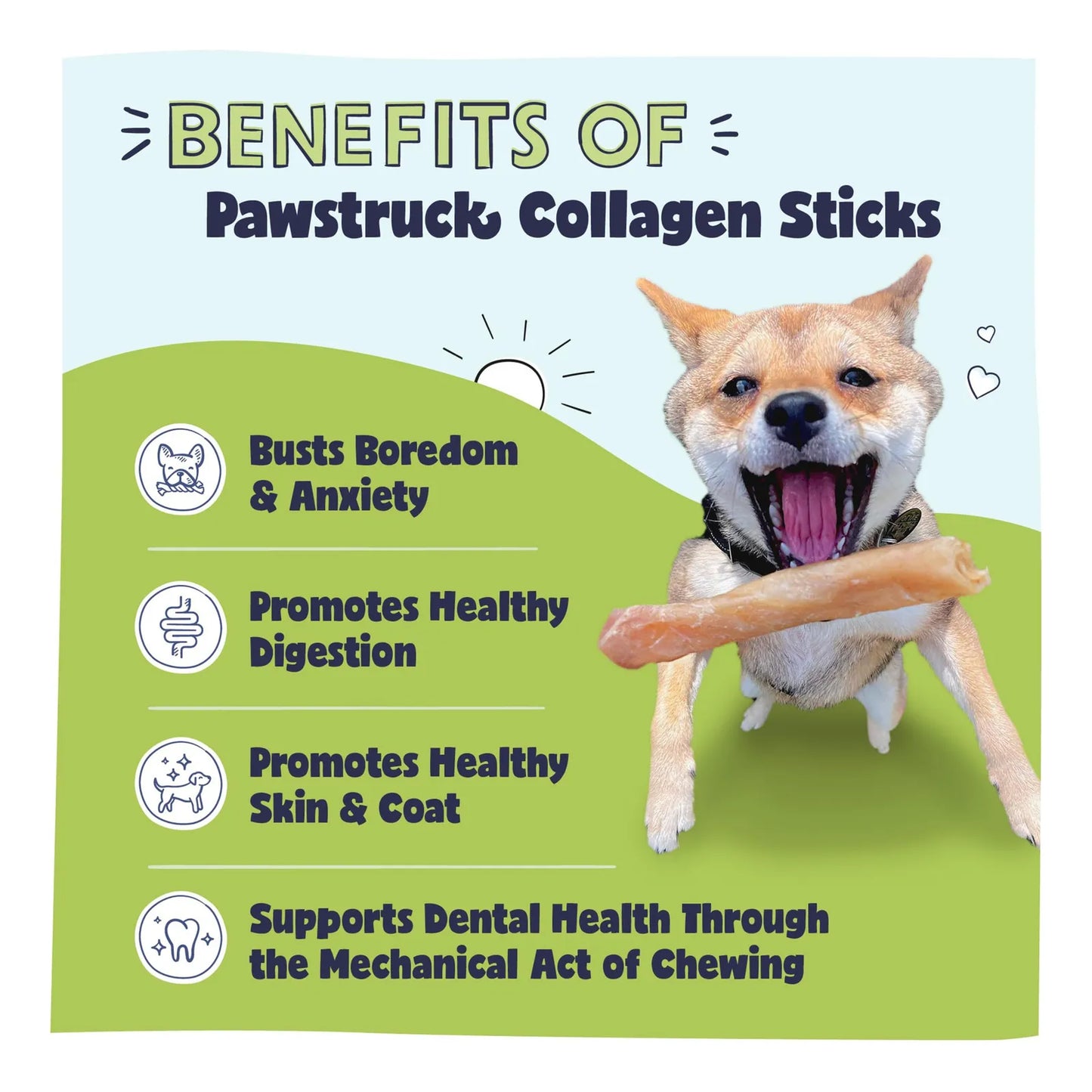 Palitos Naturales De Colágeno De Carne De Res Para Perros 5-7 Pulgadas