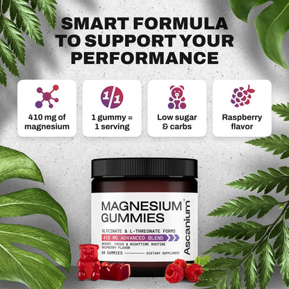 Gomitas De Magnesio 410 Mg Glicinato L Treonato Soporte Muscular Y Tranquilidad