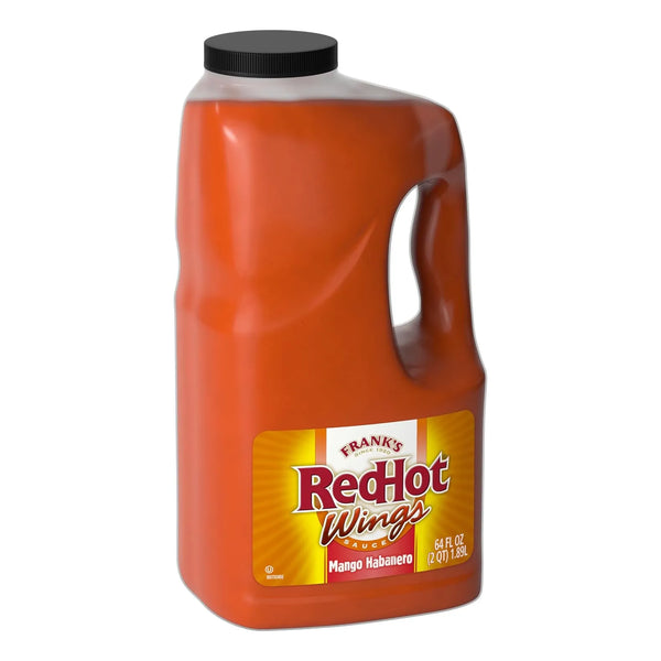 Salsa De Alas De Habanero Y Mango Franks RedHot 1.89 Litros Dulce Y Picante