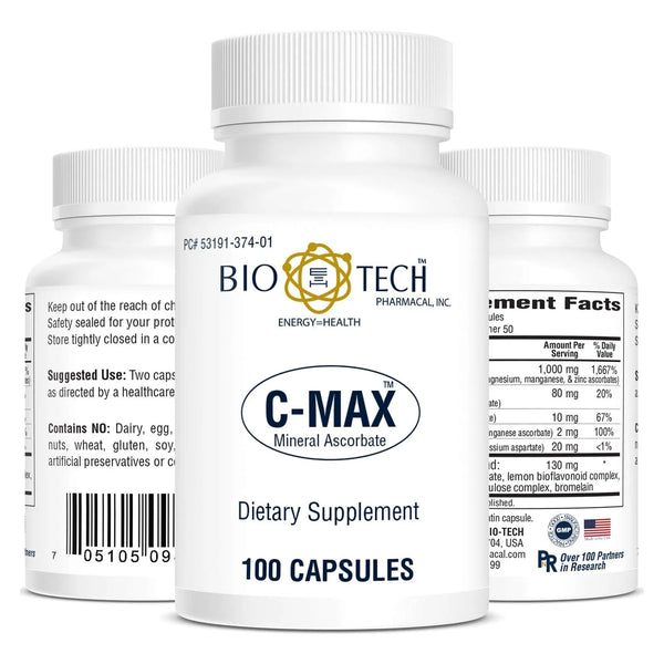 Vitamina C Ácido Ascórbico Antioxidante Suplemento Dietético C-Max