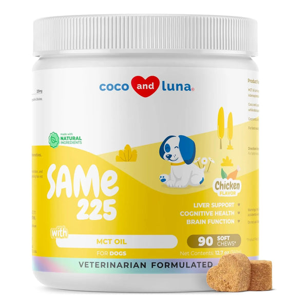 Masticables Suaves Para Perros Con SAMe 90 Unidades Soporte Hepático Y Cognitivo
