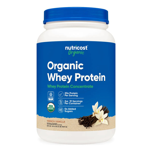 Proteina De Suero Organico Sabor Vainilla Francesa 2 Libras Sin Gluten Sin Omg