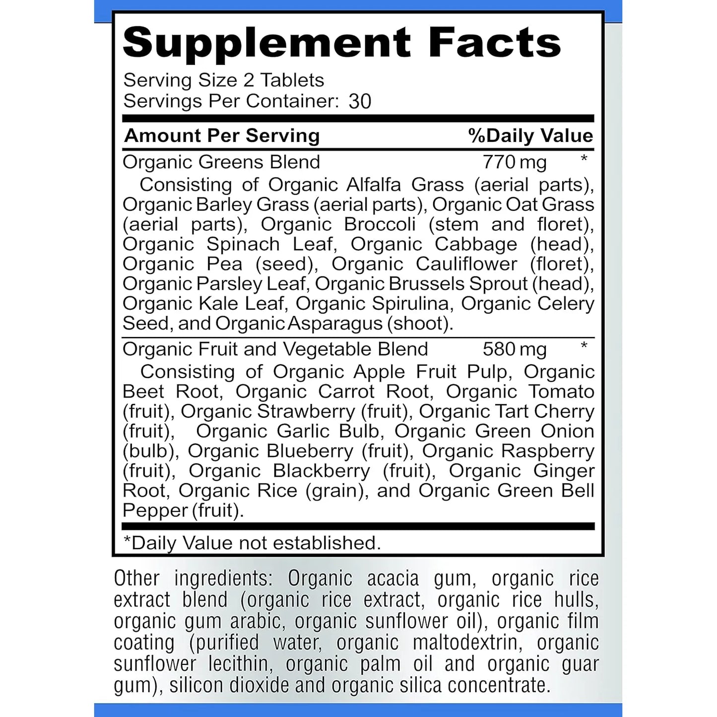 Superalimentos Verdes 28 Frutas Verduras Tabletas Antioxidantes Energia