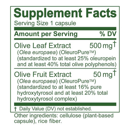 Extracto Hoja De Olivo Europeo 25 Oleuropein 90 Capsulas Island Nutrition