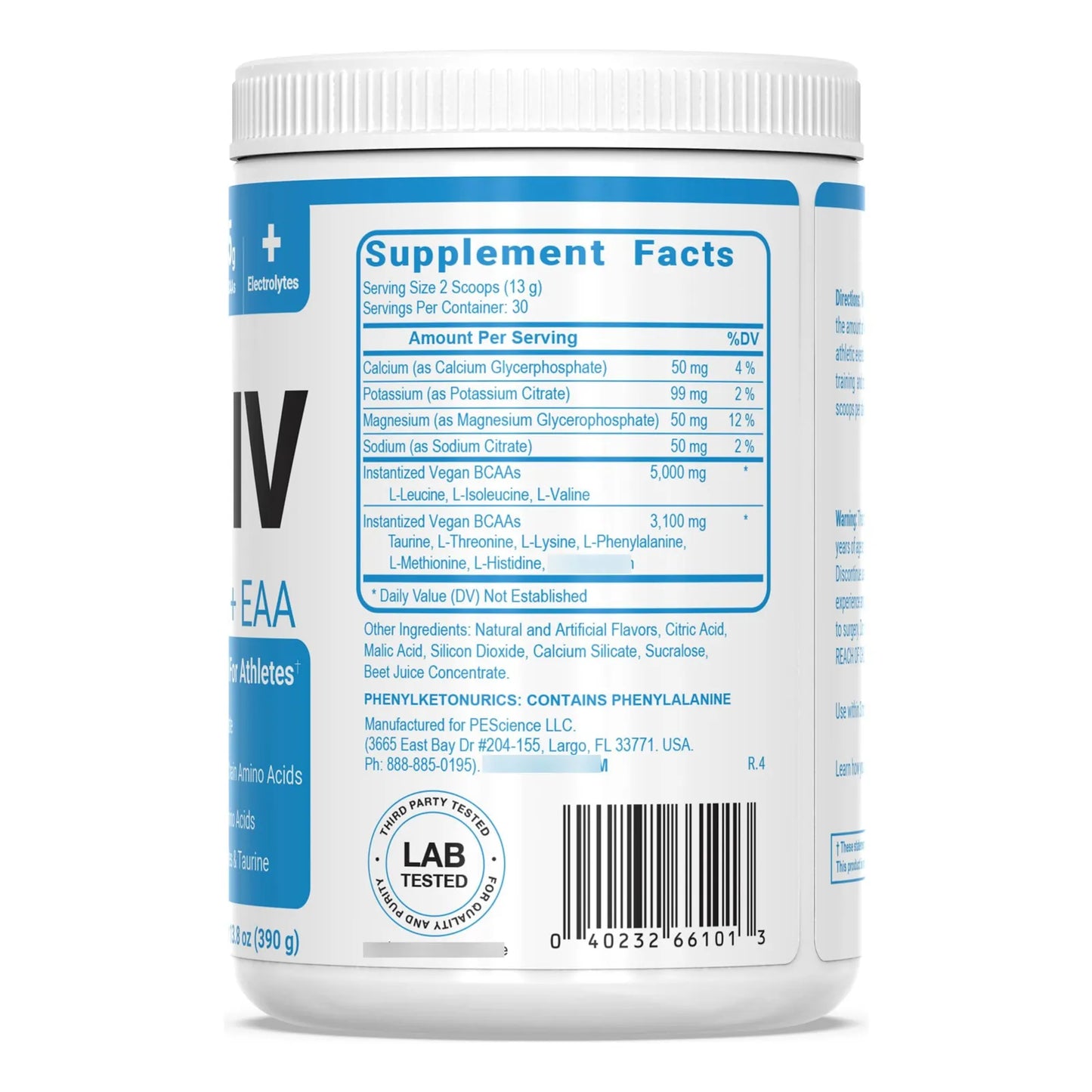 Amino IV Uva Frambuesa Polvo BCAA EAA 60 Porciones Con Electrolitos