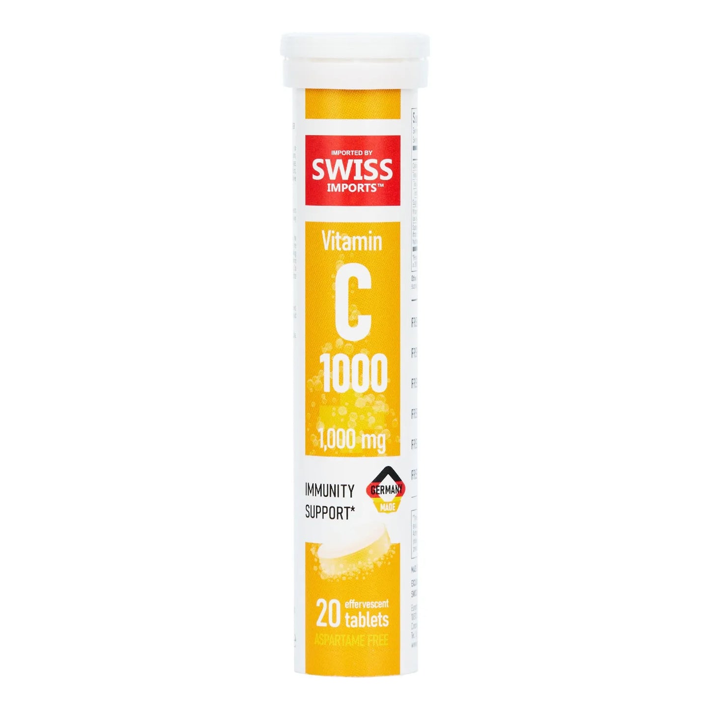 Vitamina C Efervescente 1000 Mg Paquete De 3 Con 60 Tabletas Sabor Naranja