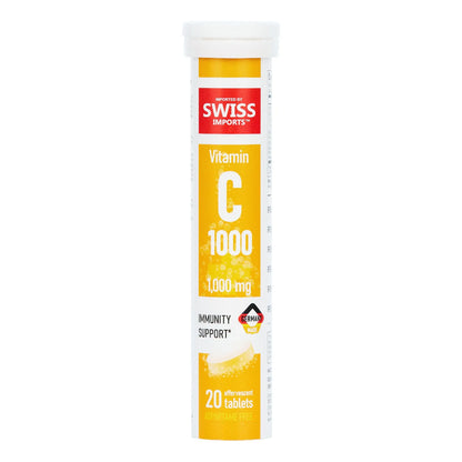 Vitamina C Efervescente 1000 Mg Paquete De 3 Con 60 Tabletas Sabor Naranja