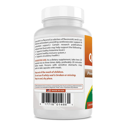 Quercetina 1000 Mg 120 Capsulas Vegetales Best Naturals Paquete Triple