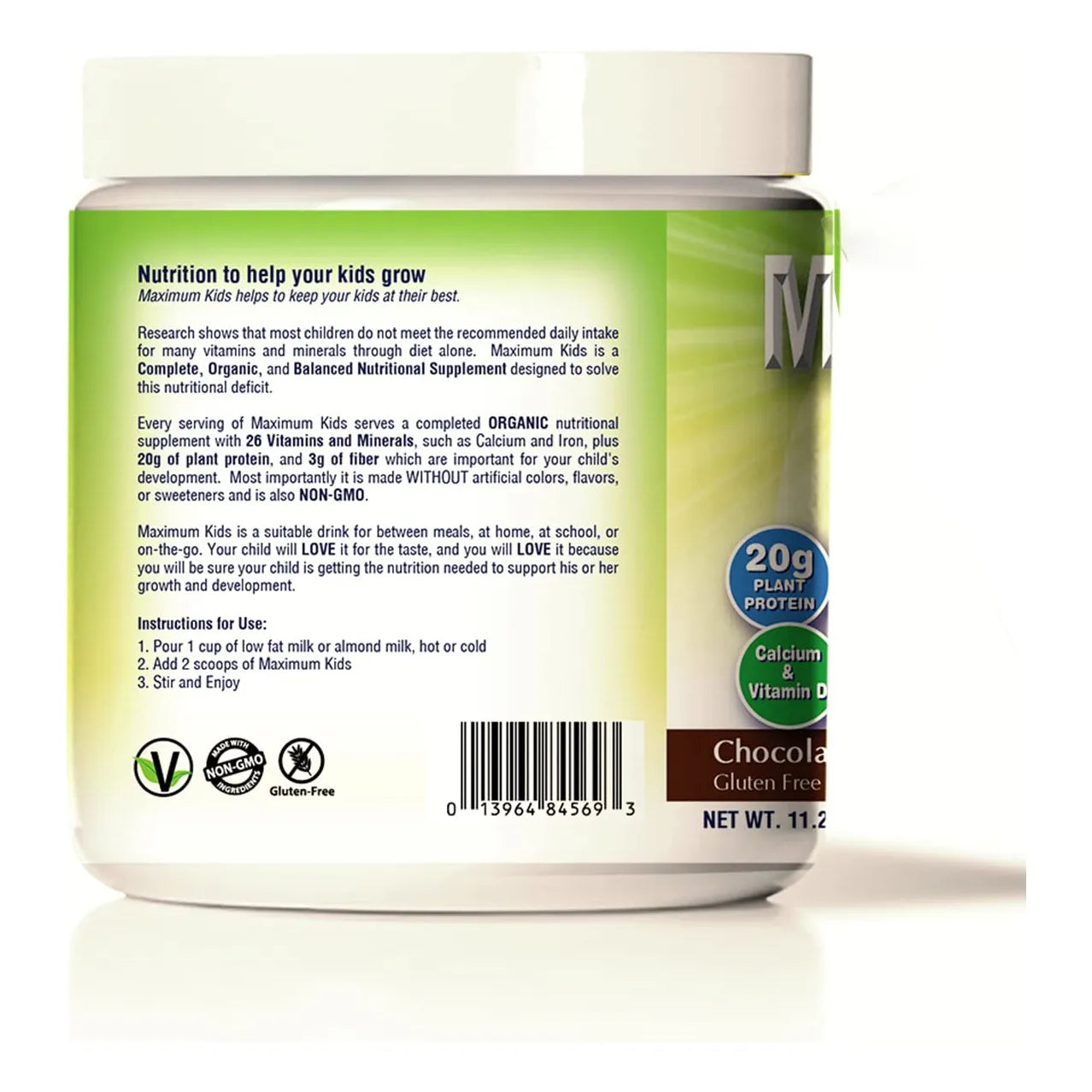 Maximum Kids Mezcla Orgánica Completa Para Niños Con 26 Vitaminas Y Minerales