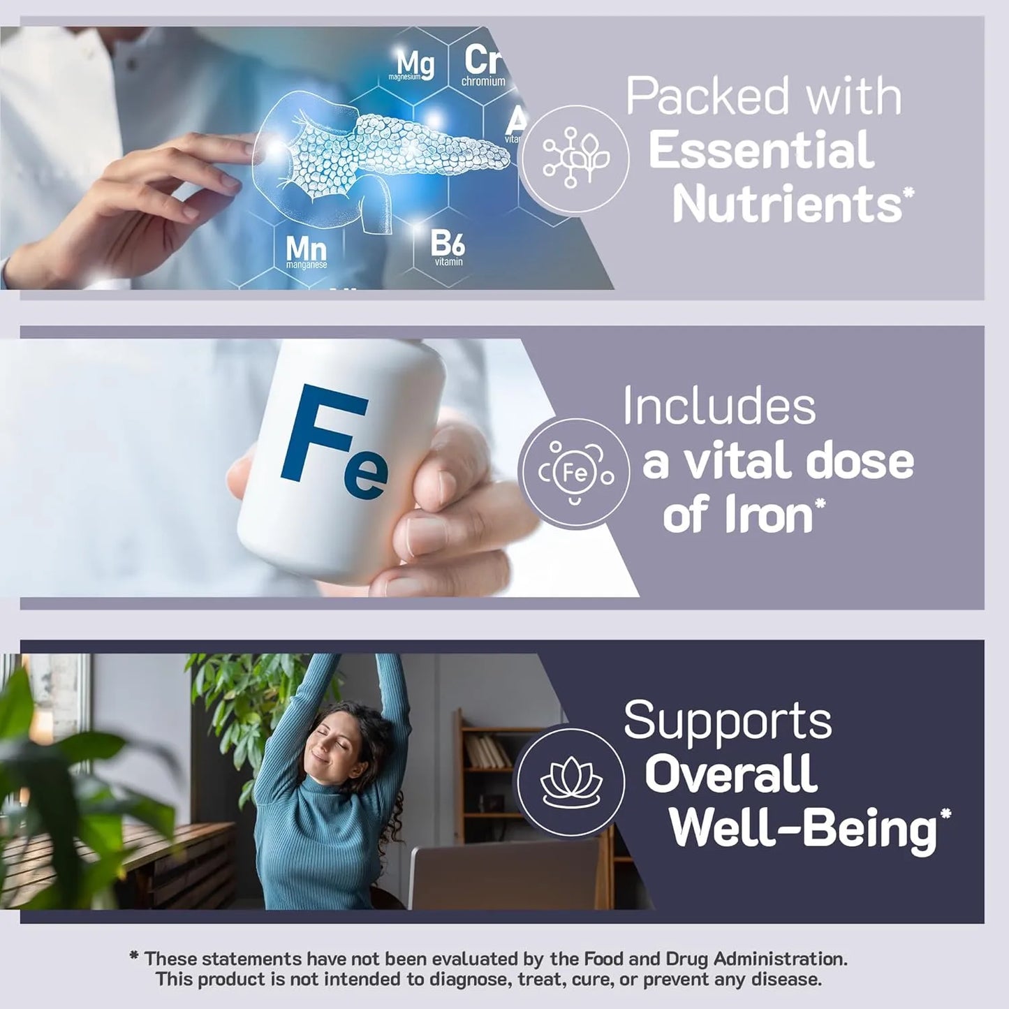 Gomitas Multivitamínicas Sabor Uva Con Hierro Para Adultos YUM-V'S 60 Unidades