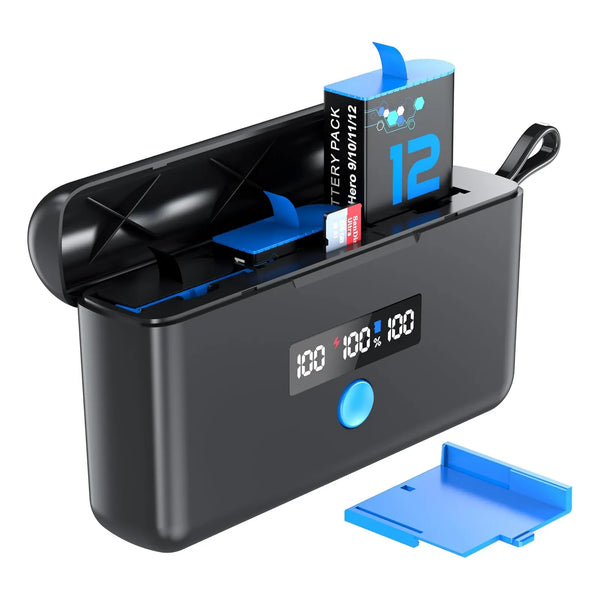 Cargador De Bateria Para Camaras Gopro Hero 11 10 9 8 7 6 5 Carga Rapida Y Proteccion Integral