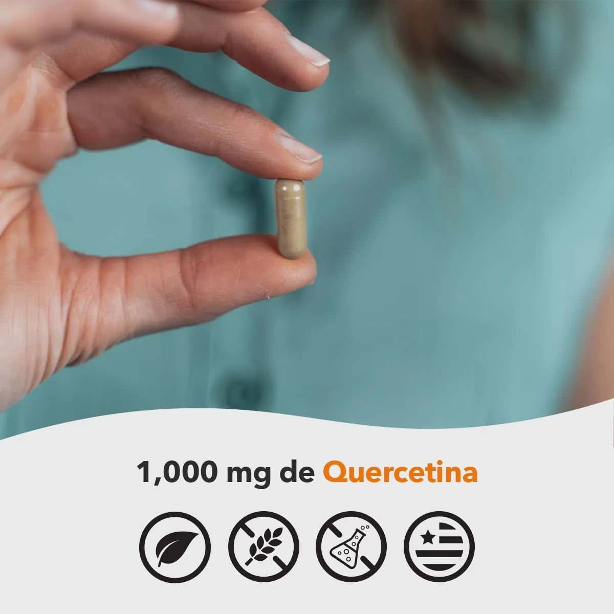 Quercetina Flavonoide 1000mg Antioxidante Refuerzo Inmunologico Alivio Alergias