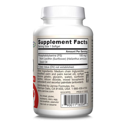 Fosfatidilserina 100 Mg Jarrow Formulas Soporte Cerebral 60 Capsulas