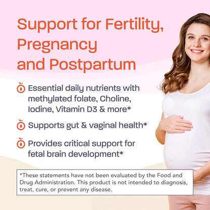 Multivitamínico Prenatal 4 En 1 Con Probióticos Hierro DHA Kit Para Embarazo Saludable