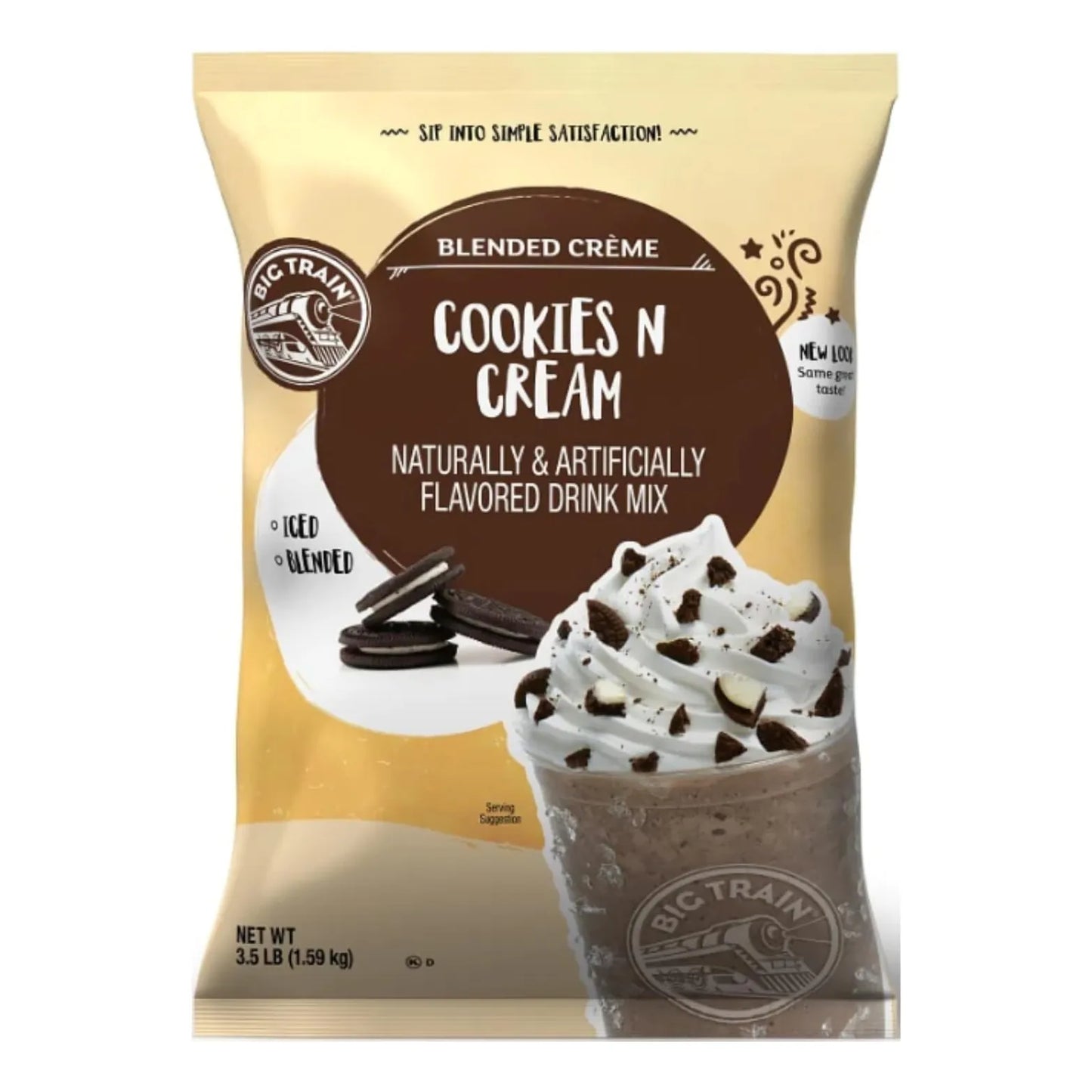Big Train Polvo Para Bebidas Creme Kidz Kreamz Sabor Galletas Y Crema Delicioso Y Facil De Preparar