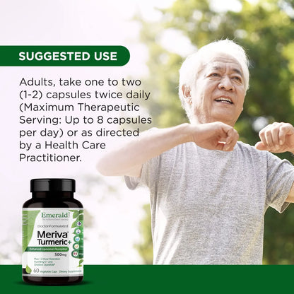 Emerald Labs Meriva Turmeric Plus Con OptiMSM Y PureWay C 60 Cápsulas Antioxidantes