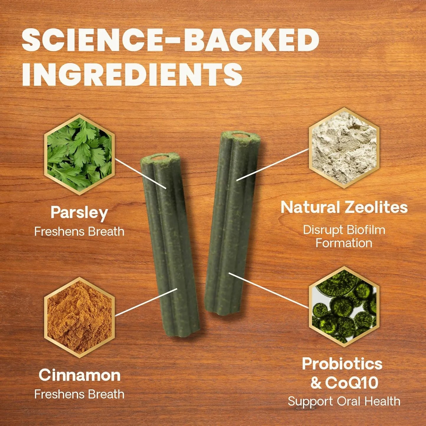 Palitos Dentales VetriScience Perio Plus Para Perros 30 Unidades Limpieza Dental Y Aliento Fresco