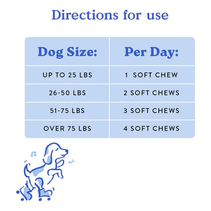 Masticables Para Perros Con Glucosamina MSM Y Condroitina Sabor Mantequilla De Maní