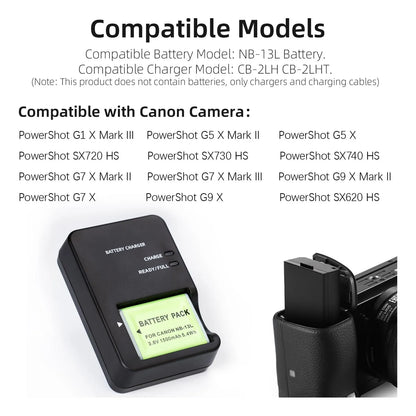 Cargador Bateria Nb 13l Para Camaras Canon Powershot G1x G5x Con Proteccion Multicapa
