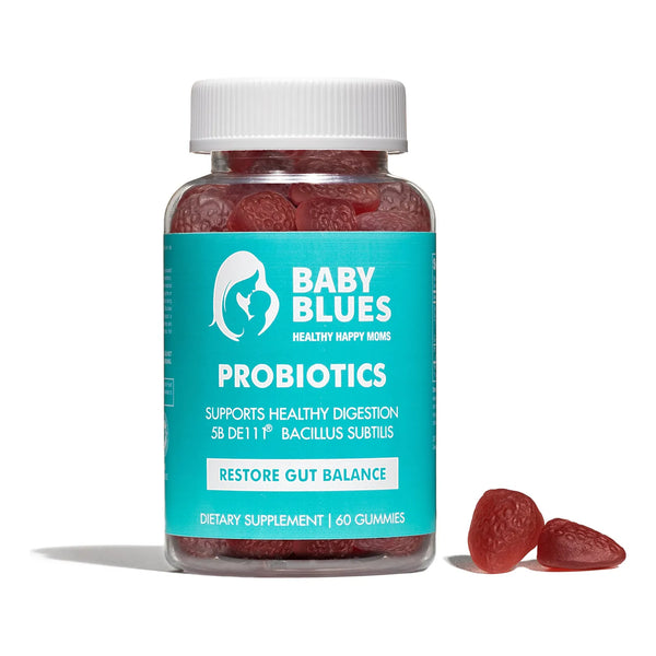 Gomitas Probióticas Orgánicas Para Mamás Sabor Fresa 5 Mil Millones Ufc