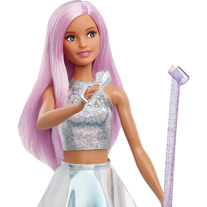 Barbie Pop Star Con Micrófono Y Cabello Rubio Mattel - Imagen 1