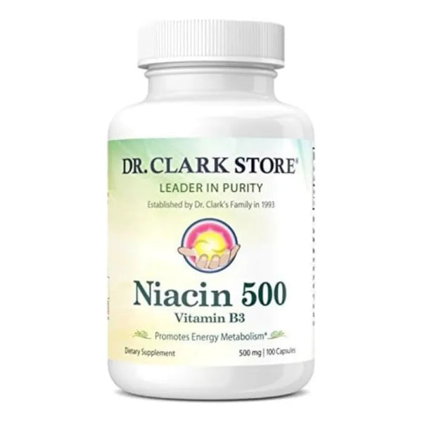 Niacina 500 Mg Vitamina B3 100 Capsulas Antioxidante Energia Salud