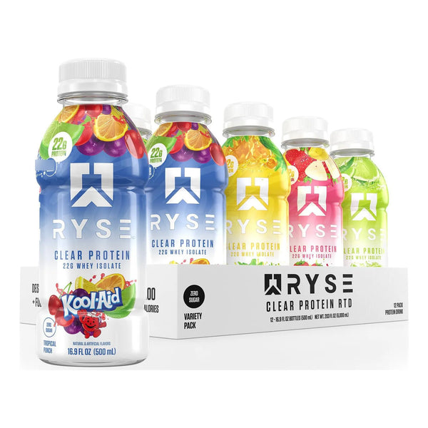 Batido De Proteina Transparente RYSE Sabor Frutal Sin Azucar Listo Para Beber