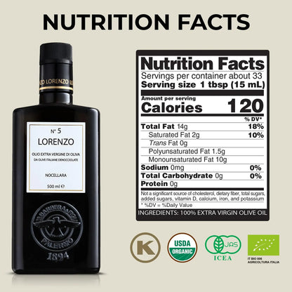 Aceite De Oliva Virgen Extra Afrutado Nocellara Del Belice Lorenzo