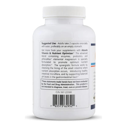 Abzorb Optimizador De Vitaminas Y Nutrientes Con Enzimas Digestivas Probióticos Y Magnesio