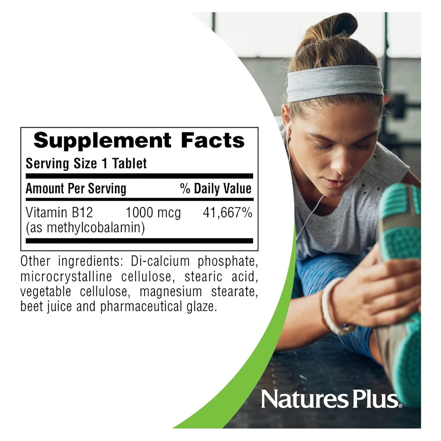 Vitamina B12 Metilcobalamina 1000 Mcg 90 Tabletas Energía Enfoque Memoria