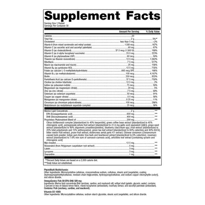 Paquetes Diarios Multivitamínicos Metagenics Wellness Essentials Con Omega 3 Y Vitaminas A C D E