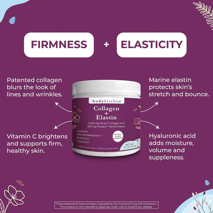 Colageno Y Elastina 250 Mg Piel Saludable Elasticidad Menos Arrugas Sin Sabor