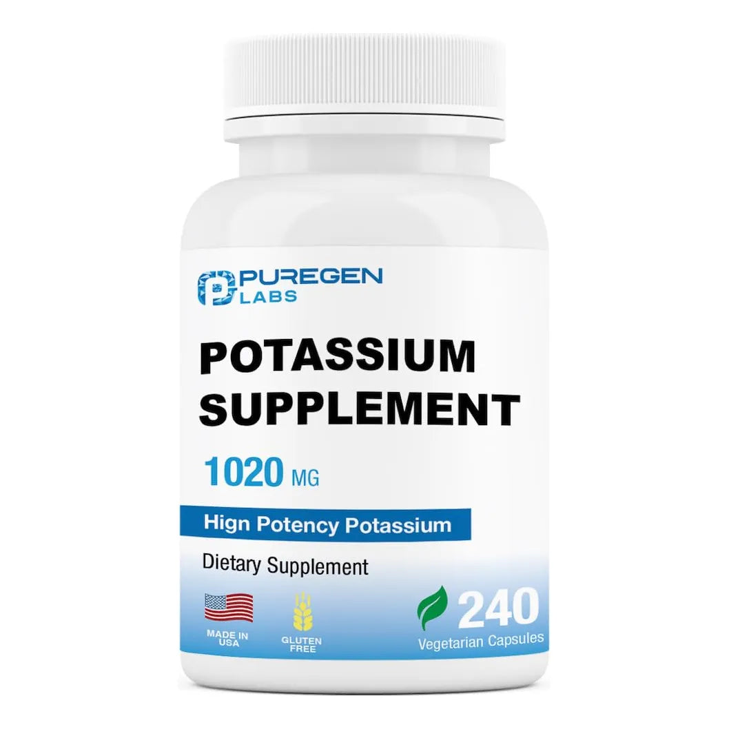 Suplemento De Bicarbonato De Potasio 1020 Mg 240 Cápsulas Vegetarianas Puregen Labs